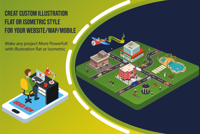 Gig Preview - Draw a awesome vector or isometric map illustration