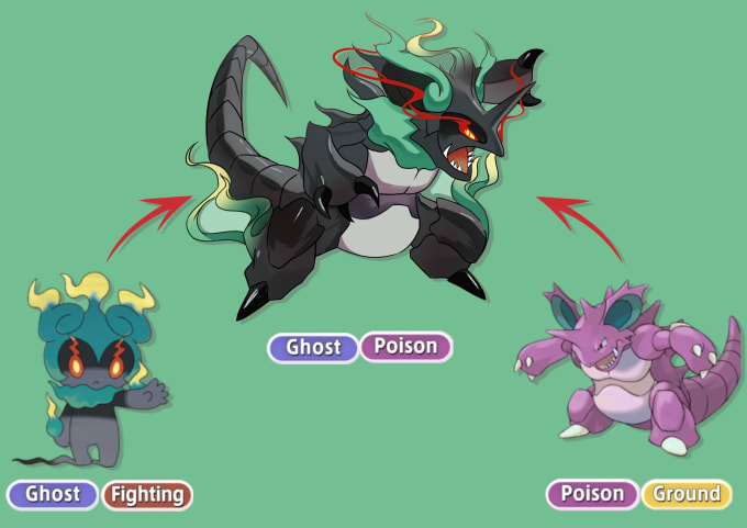 Gig Preview - Draw pokemon fusion fakemon from two pokemons or anime