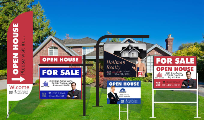 Gig Preview - Design real estate yard sign, billboard, outdoor banner,