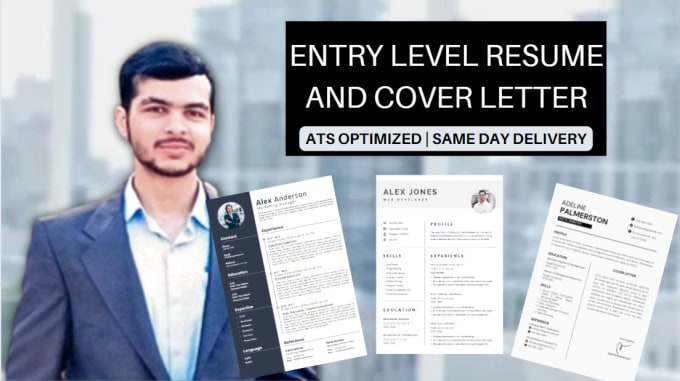 Gig Preview - Build you a professional entry level resume on the same day