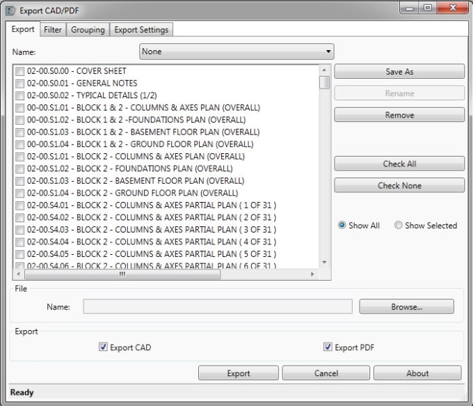 Gig Preview - Create a publishing tool for revit to export any kind of file using revit API