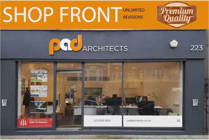 Gig Preview - Design store front shop front window graphics yard signs