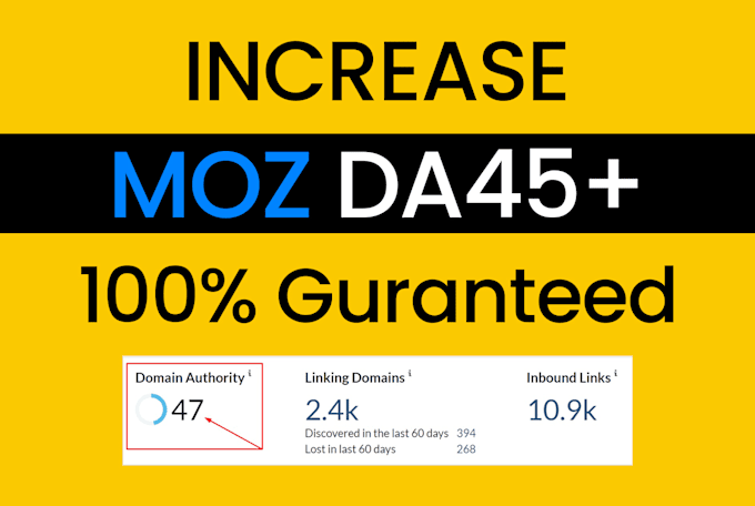 Gig Preview - Increase domain authority moz da 45