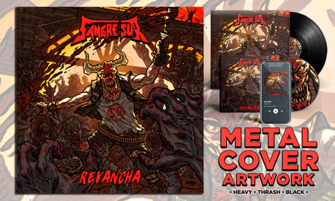 Gig Preview - Draw your cover of heavy, thrash, black metal album artwork