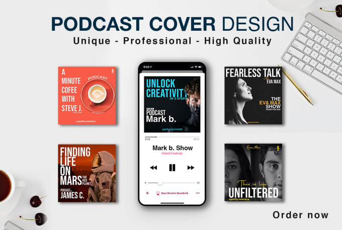 Gig Preview - Design engaging podcast cover art and podcast logo