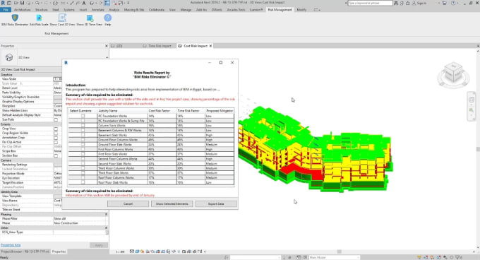 Gig Preview - Make a risk management plugin using revit API