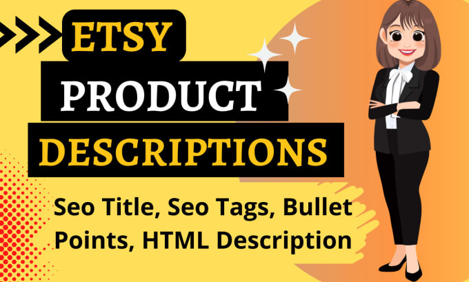 Gig Preview - Write catchy SEO shopify and etsy product descriptions