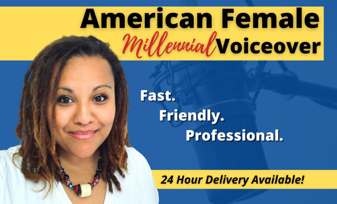 Gig Preview - Record a millennial american female voice over