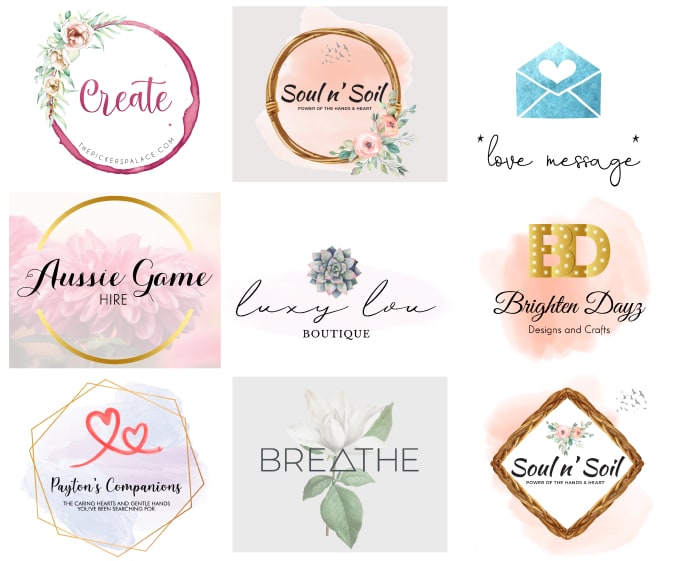 Gig Preview - Do elegant watercolor or feminine logo design