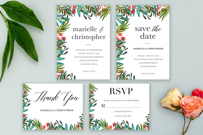 Gig Preview - Create, customized wedding invitation suite