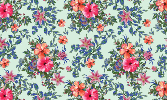 Gig Preview - Design urgent unique modern floral seamless patterns