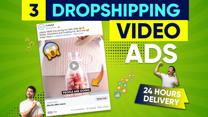 Bestseller - create viral dropshipping video ads for facebook and tiktok