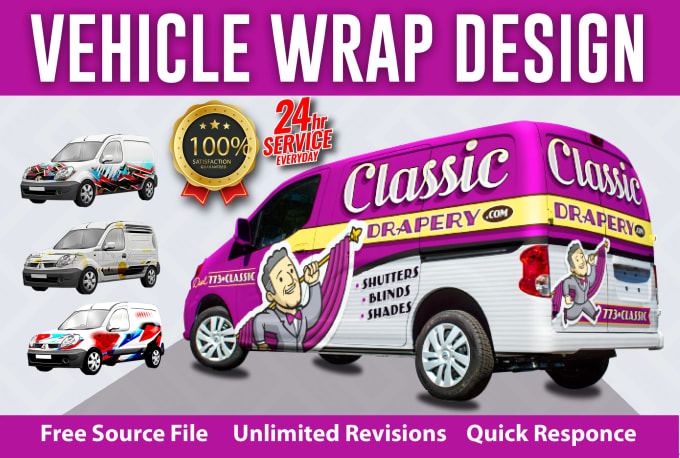 Gig Preview - Do awesome vehicle wrap design,car wrap,van wrap,food truck wrap with 3d mockup