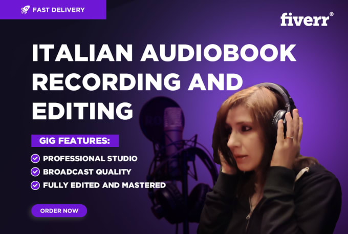 Gig Preview - Record a professional italian audiobook