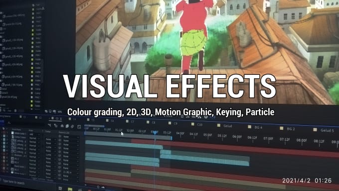 Gig Preview - Do visual effects, compositing, and animation motion graphic