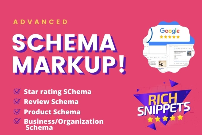 Gig Preview - Do schema markup for rich snippet using structured data