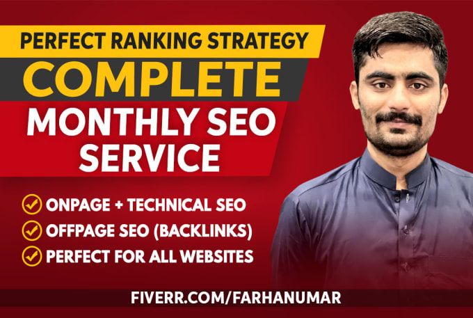 Gig Preview - Our agency will rank your website with full monthly seo service