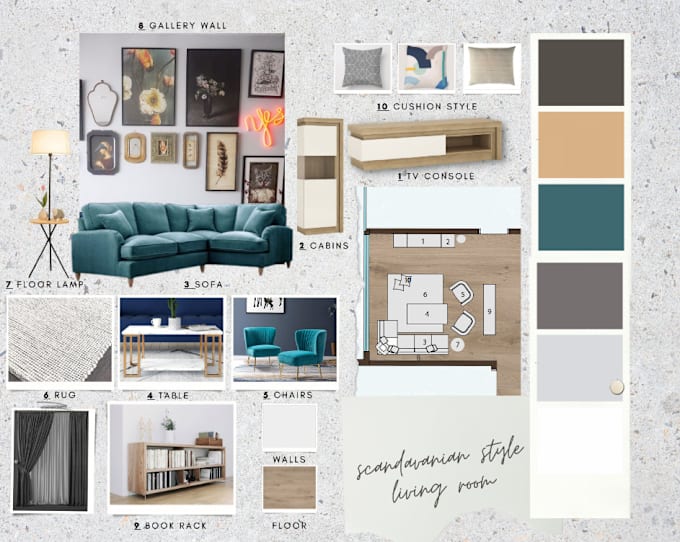 Gig Preview - Create attractive modern, traditional interior moodboard and decoration ideas