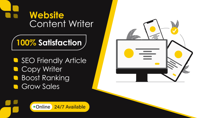 Gig Preview - Write superb website content, website copy, and be your content writer