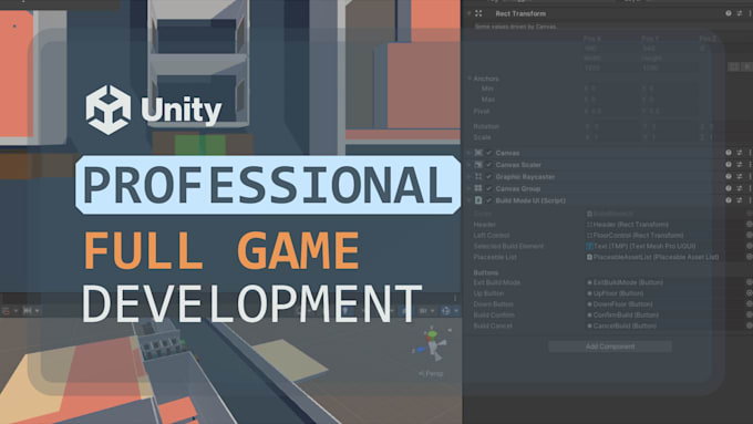 Gig Preview - Make you a professional indie 2d or 3d unity game