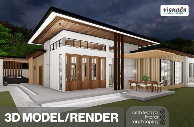 Gig Preview - Do 3d architecture model and render