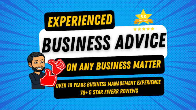 Gig Preview - Be business advisor for your business or startup