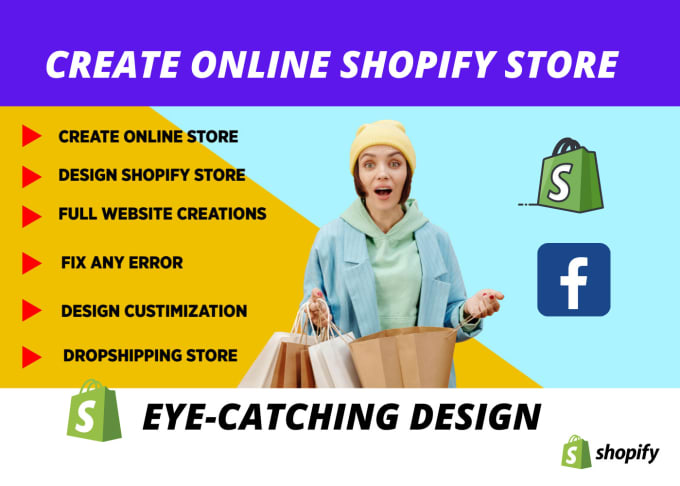 Gig Preview - Setup shopify website 10k per month premium shopify dropshipping store