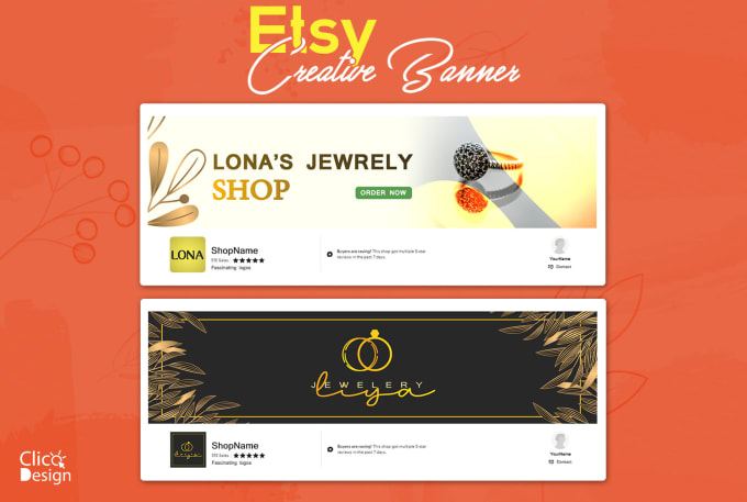 Gig Preview - Design an etsy shop banner or amazon store banner