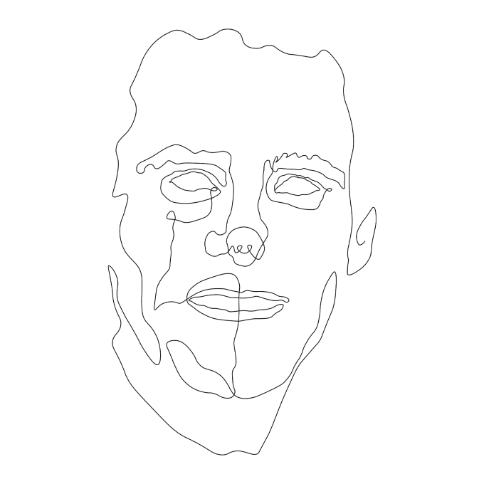 Gig Preview - Create minimalistic line art from any portrait