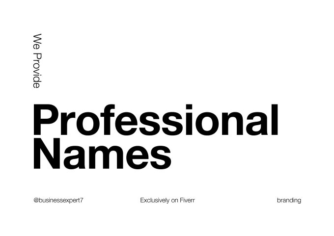 Gig Preview - Our agency will provide professional name ideas with domain suggestions