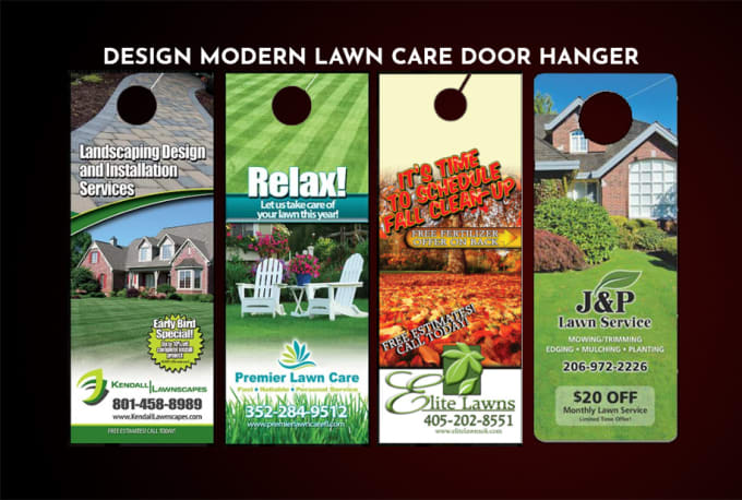 Gig Preview - Design modern lawn care door hanger