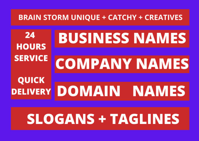 Gig Preview - Brainstorm 15 business name brand name store name domain name