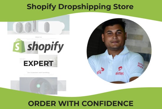 Gig Preview - Build shopify dropshipping store,  shopify website