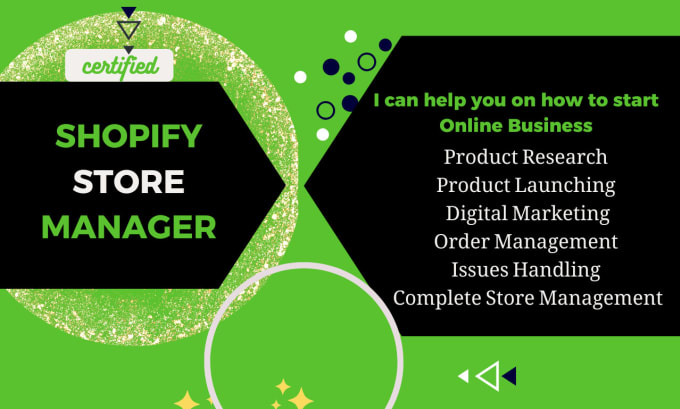 Gig Preview - Be your shopify store manager, shopify dropshipping virtual assistant