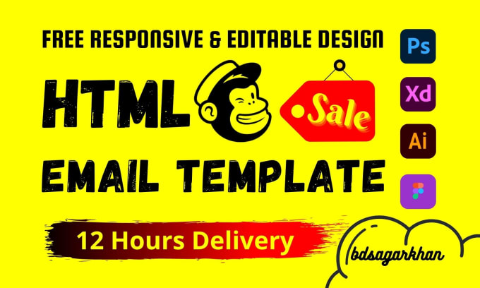 Bestseller - convert psd, ai, xd, pdf, figma to html email template in 12 hours