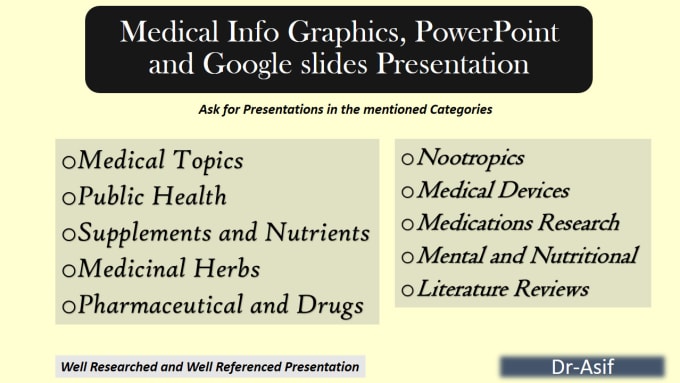 Gig Preview - Create medical infographics, ppt slides, and google slides