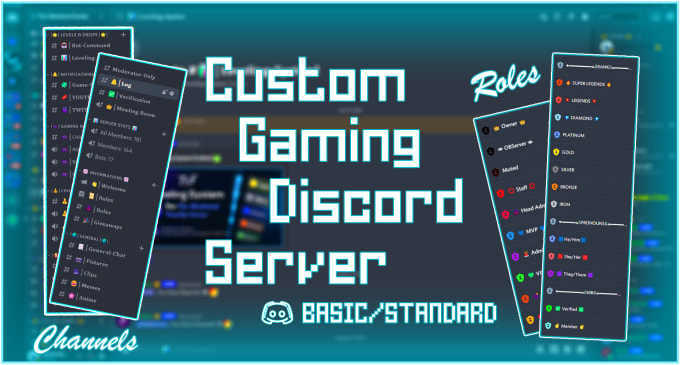 Gig Preview - Setup a very professional gaming discord server with any language