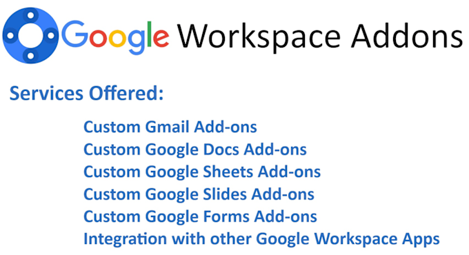 Gig Preview - Develop google app extensions and workplace addons