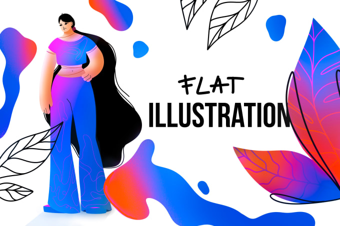 Gig Preview - Create unique flat vector illustrations for your project