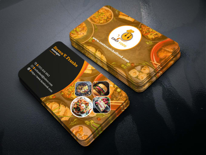 Gig Preview - Create restaurant food business cards, menu cards, and price list