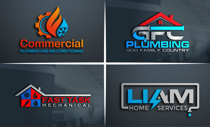 Gig Preview - Do plumbing hvac real estate and electrical logo design