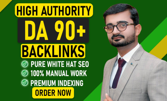 Gig Preview - Provide high authority da 90 plus SEO dofollow backlinks