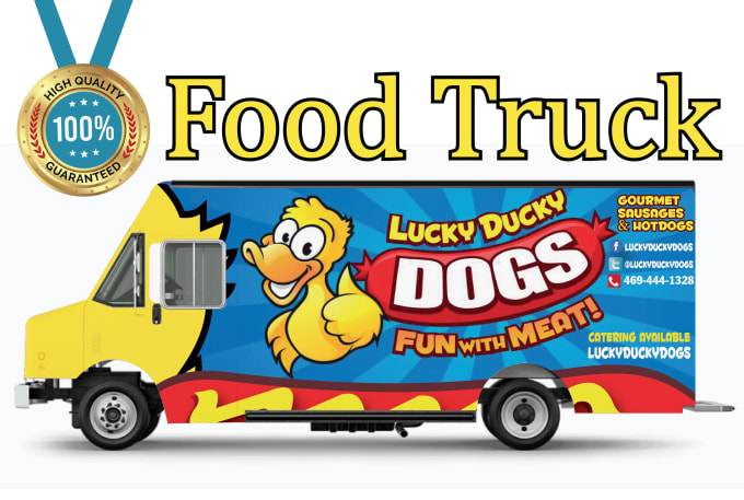 Gig Preview - Design modern food trailer wrap, food truck wrap designs