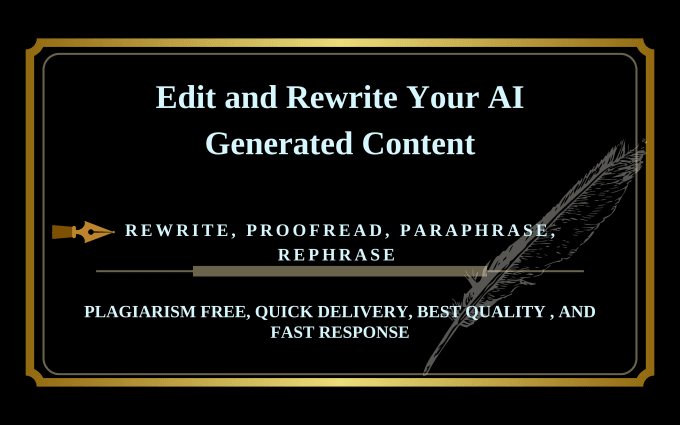 Gig Preview - Manually rewrite, proofread, and rephrase your documents