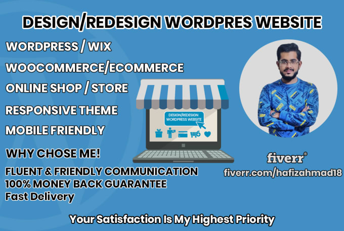 Gig Preview - Design or redesign wordpress website