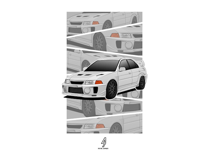 Gig Preview - Draw artistic vector car for tshirts design free vector file