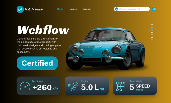 Gig Preview - Design SEO optimized webflow website with interactive animations, fast load time