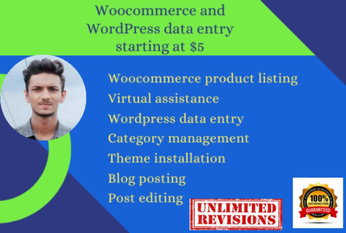 Gig Preview - Do wordpress data entry and woocommerce product listing