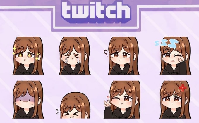 Gig Preview - Create high quality custom twitch emotes and sub badges