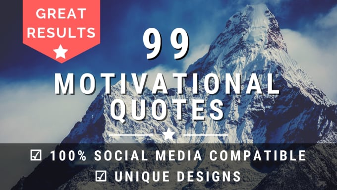 Gig Preview - Design 99 motivational quotes with your logo